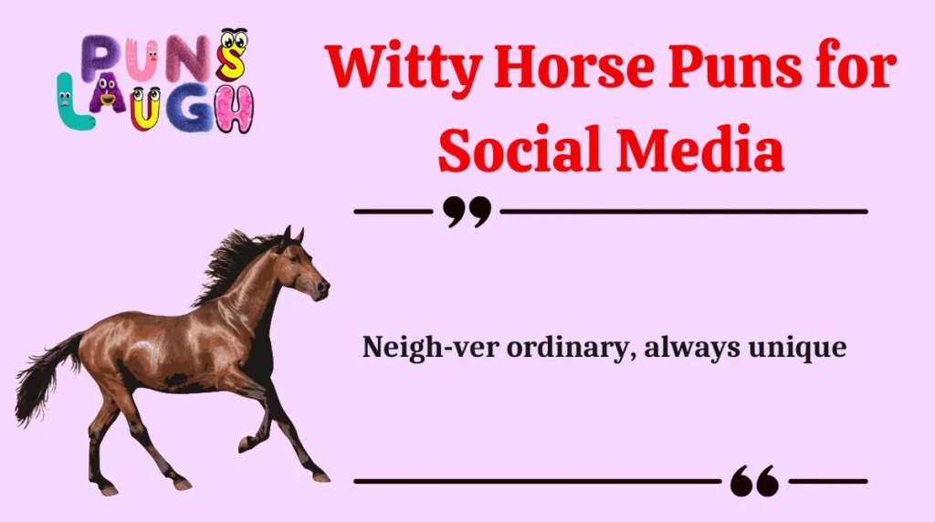 Witty Horse Puns for Social Media