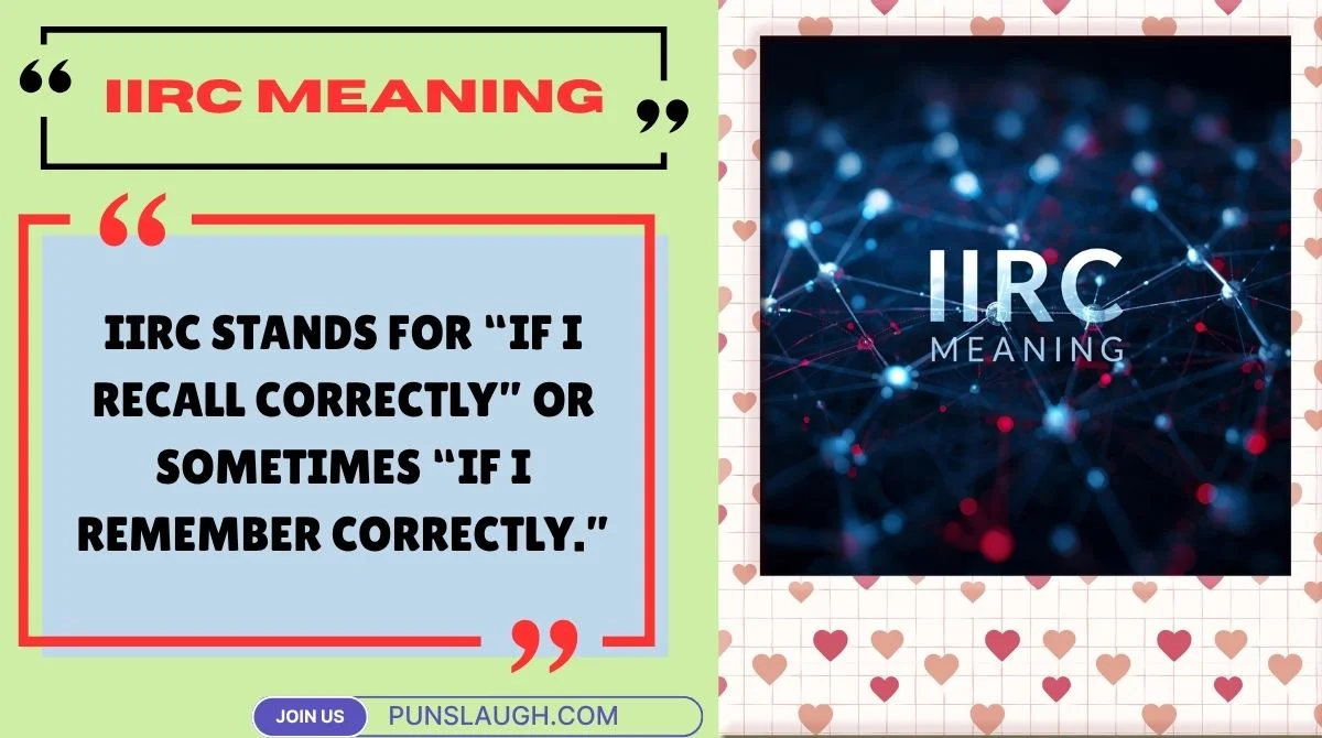 IIRC Meaning